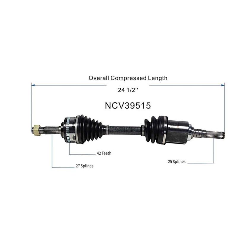 GSP NCV39515 93-96 INFINITI G20 CV Axle Assembly  - Front Left