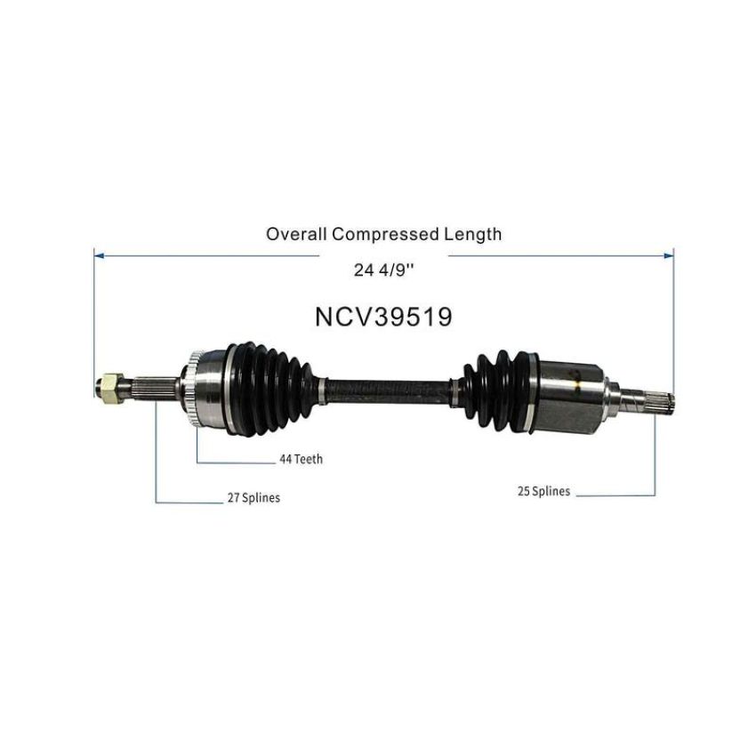 GSP NCV39519 99-02 INFINITI G20 CV Axle Assembly  - Front Left