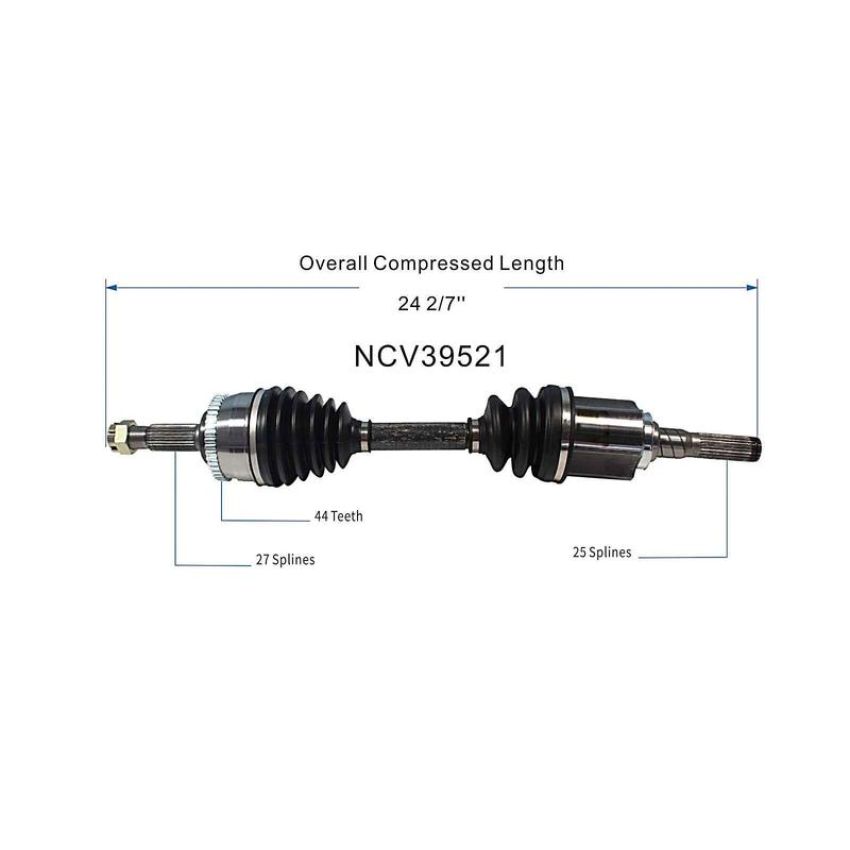 GSP NCV39521 99-02 INFINITI G20 CV Axle Assembly  - Front Left