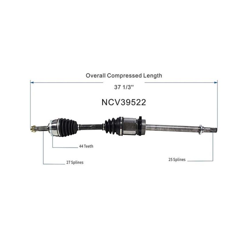 GSP NCV39522 99-02 INFINITI G20 CV Axle Assembly  - Front Right