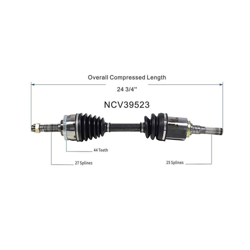 GSP NCV39523 99-02 INFINITI G20 CV Axle Assembly  - Front Left