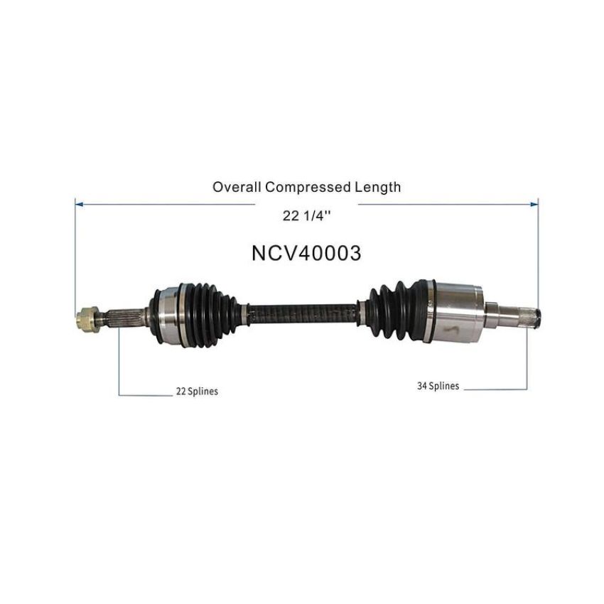 GSP NCV40003 Chevrolet, Isuzu CV Axle Assembly  - Front Left