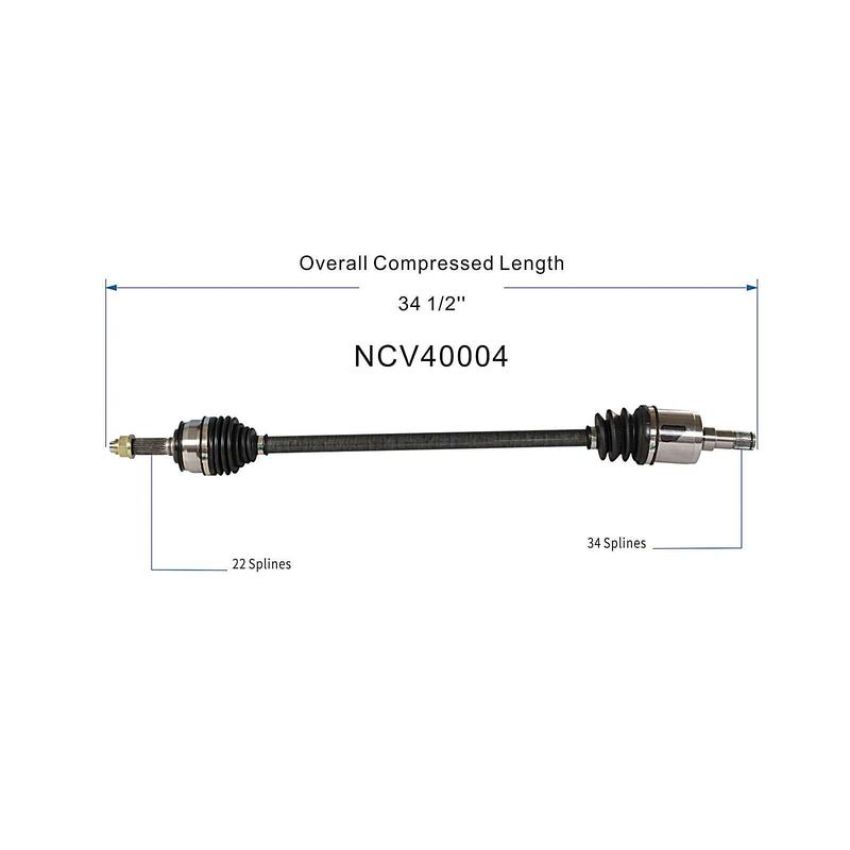 GSP NCV40004 Chevrolet, Isuzu CV Axle Assembly  - Front Right