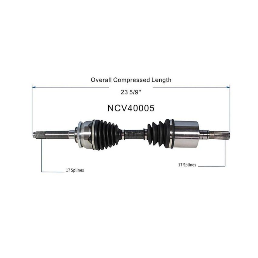 GSP NCV40005 92-94 Isuzu Trooper CV Axle Assembly  - Front Right