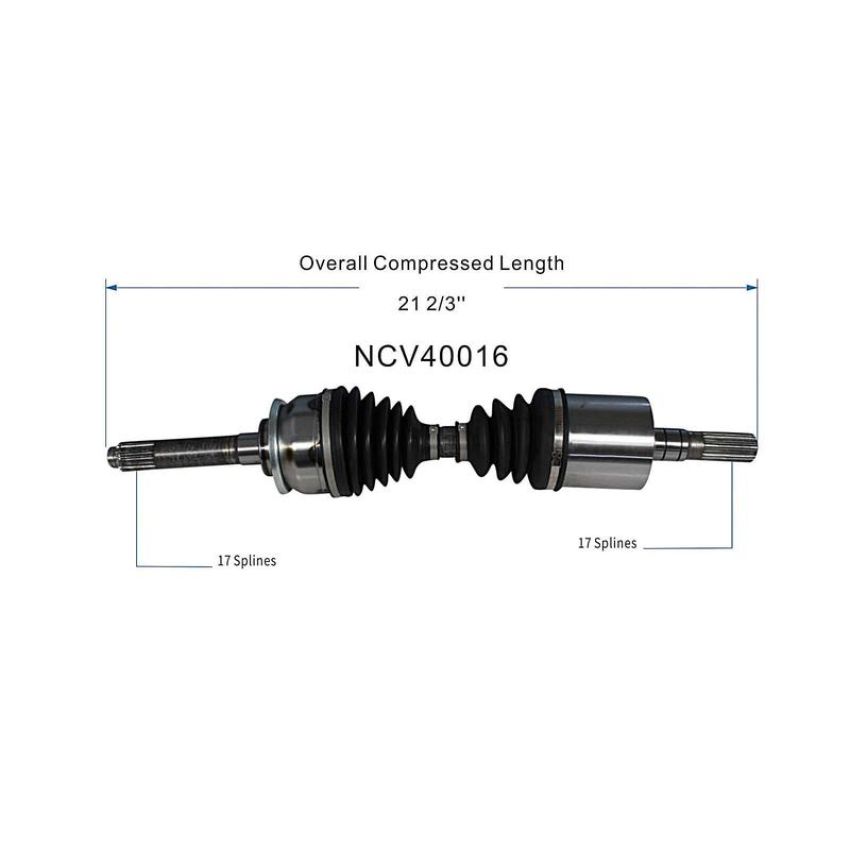 GSP NCV40016 Honda, Isuzu (4WD) CV Axle Assembly  - Front Right