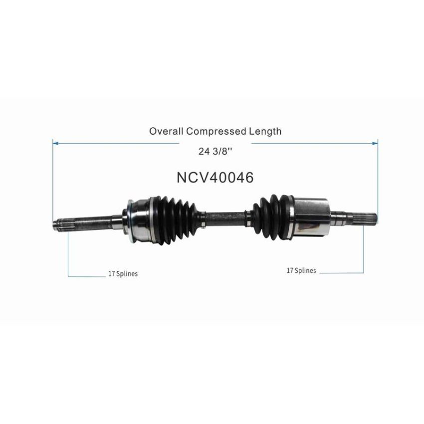 GSP NCV40046 Acura, Isuzu CV Axle Assembly  - Front