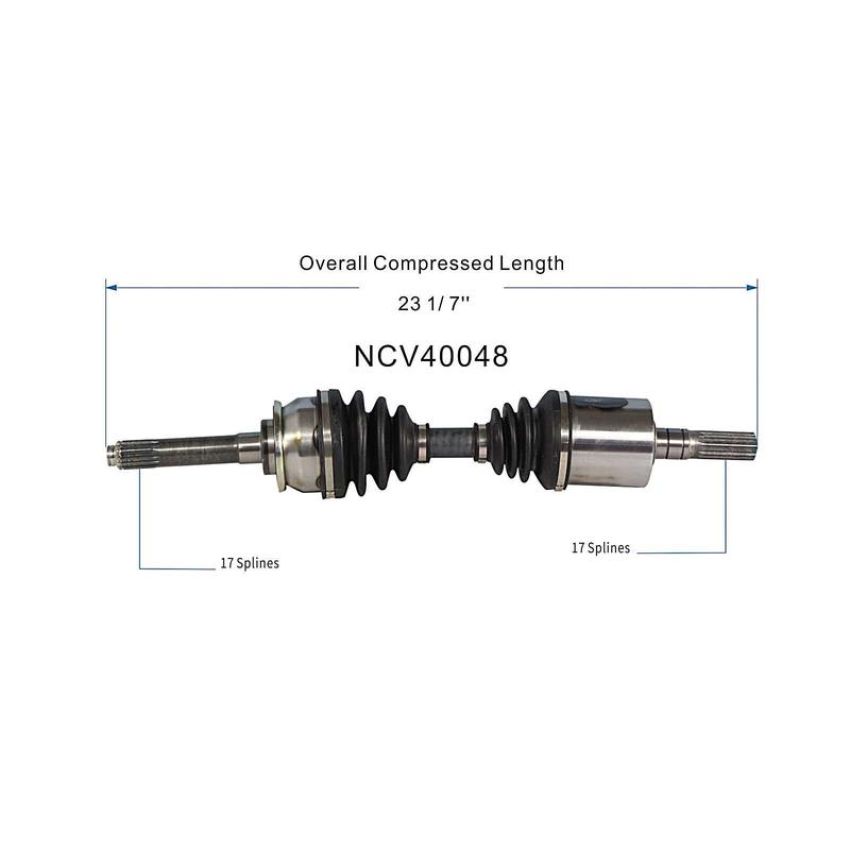 GSP NCV40048 Honda, Isuzu (4WD) CV Axle Assembly  - Front