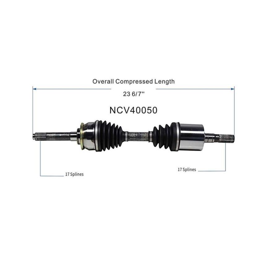 GSP NCV40050 96-97 Honda Passport CV Axle Assembly  - Front