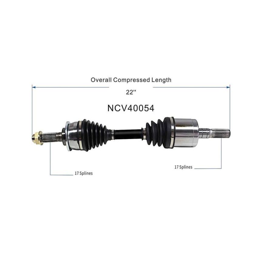 GSP NCV40054 Honda, Isuzu CV Axle Assembly  - Front