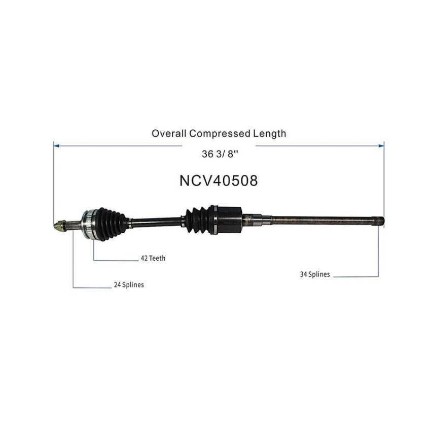 GSP NCV40508 91-92 Isuzu Impulse (AWD) CV Axle Assembly  - Front Right