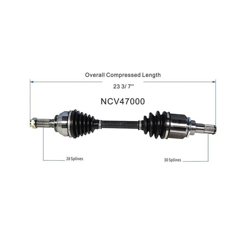 GSP NCV47000 07-09 Mazda 3 (2.3) CV Axle Assembly  - Front Left