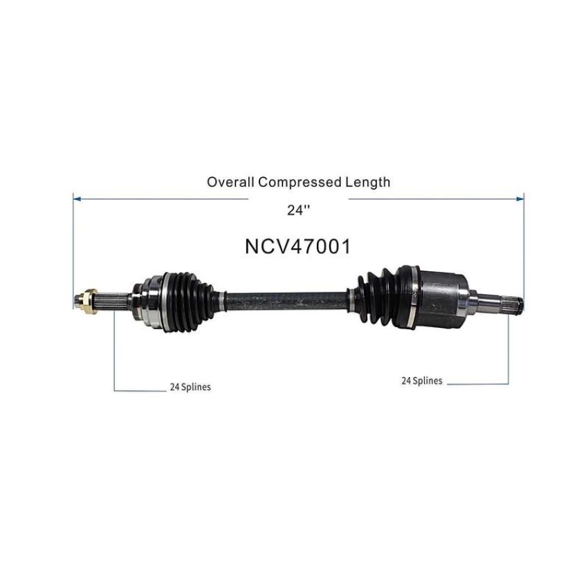 GSP NCV47001 Mazda, Mercury (1.6) CV Axle Assembly  - Front Left