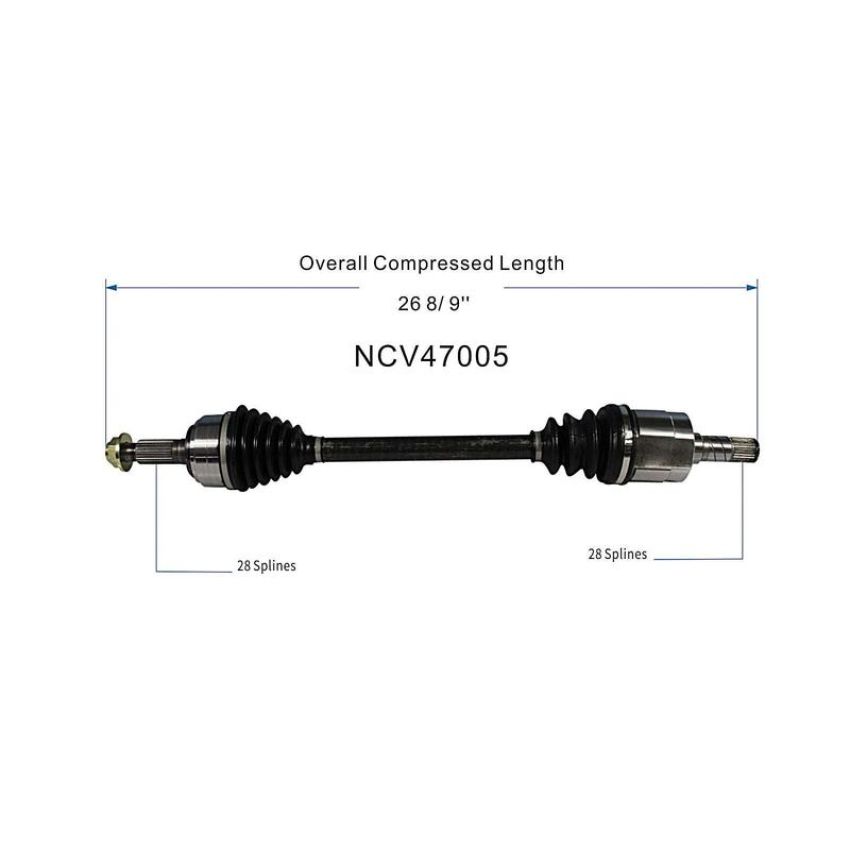 GSP NCV47005 09-13 Mazda 6 (2.5) CV Axle Assembly  - Front Left