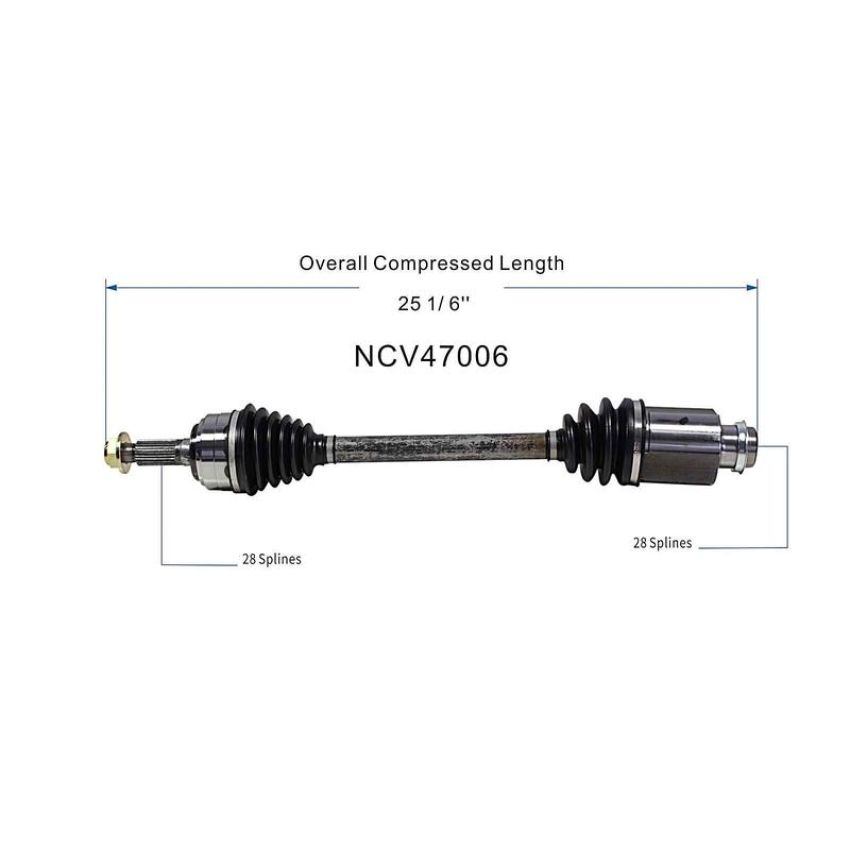 GSP NCV47006 09-13 Mazda 6 (2.5) CV Axle Assembly  - Front Right
