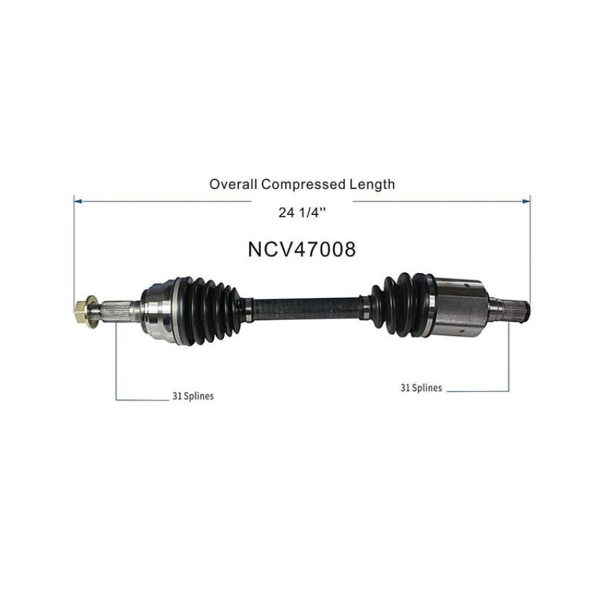GSP NCV47008 09-13 Mazda 6 (3.7) CV Axle Assembly  - Front Left