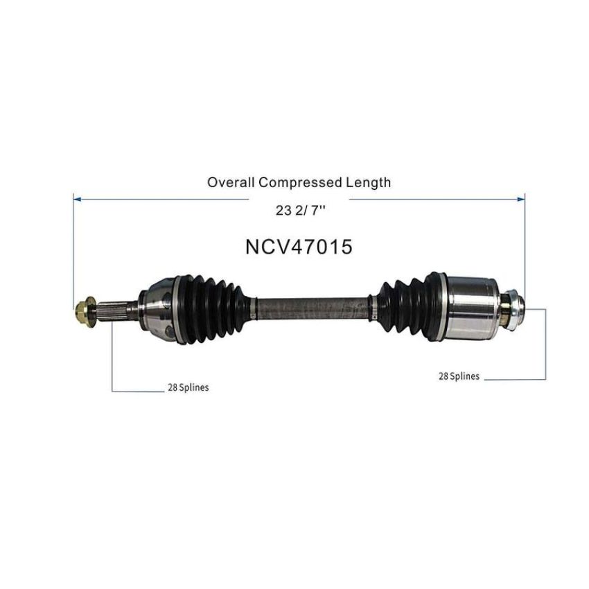 GSP NCV47015 07-13 Mazda 3 (2.3) CV Axle Assembly  - Front Right
