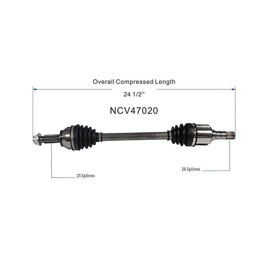 GSP NCV47020 11-14 Mazda 2 CV Axle Assembly  - Front Left