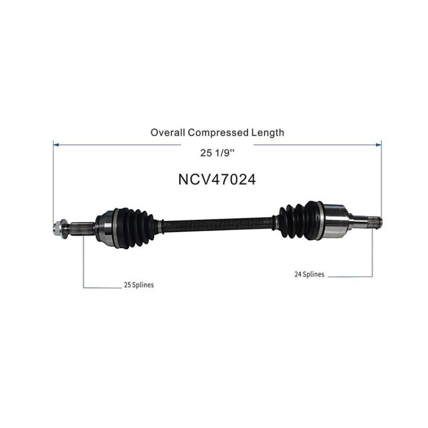 GSP NCV47024 11-14 Mazda 2 CV Axle Assembly  - Front Left