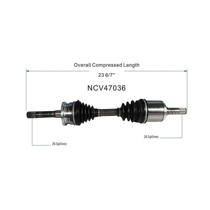 GSP NCV47036 87-93 Mazda B2600 CV Axle Assembly  - Front Right