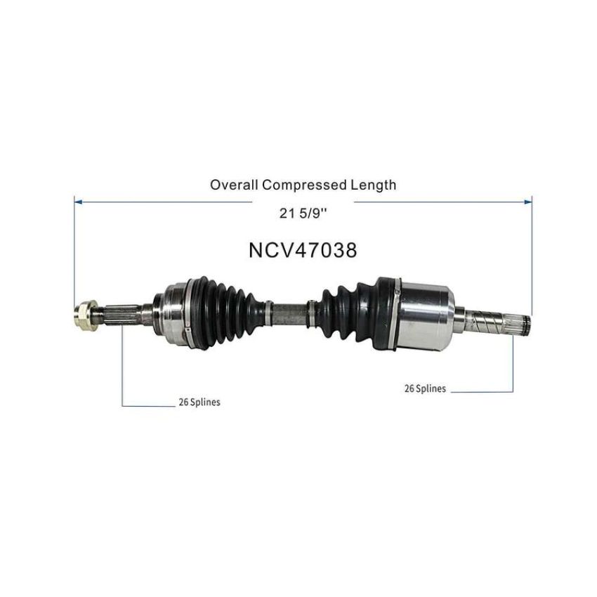 GSP NCV47038 89-95 Mazda MPV CV Axle Assembly  - Front Right