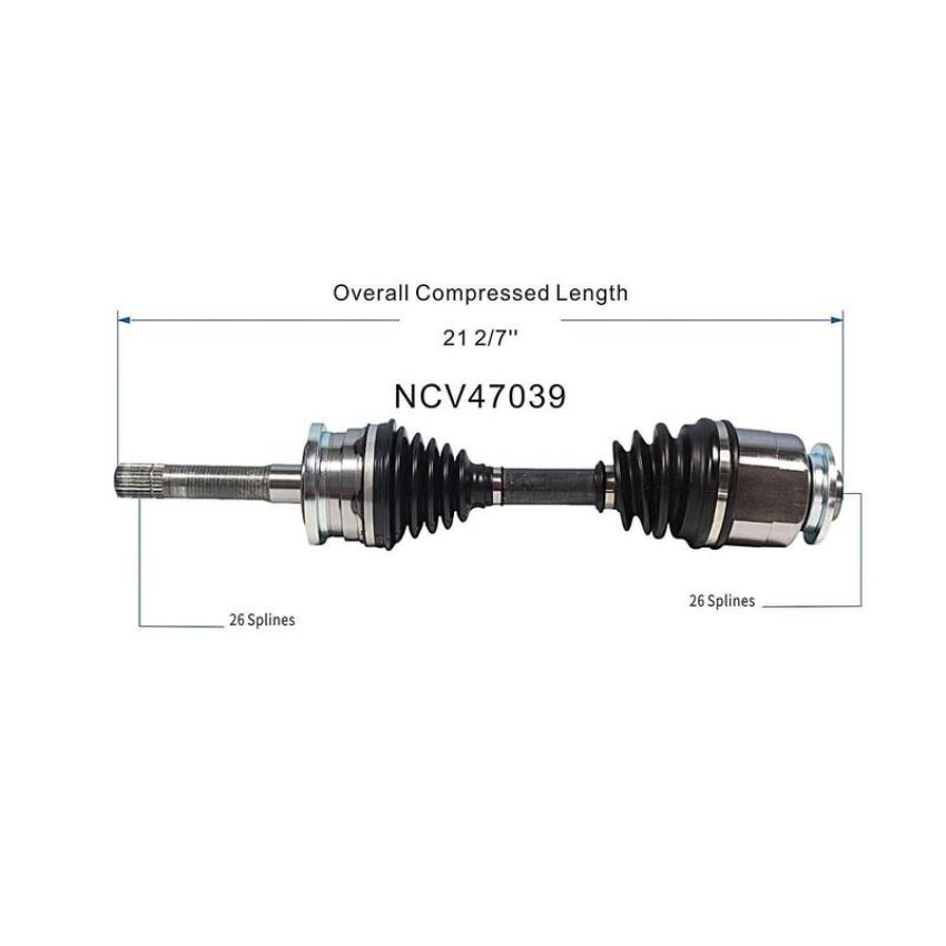 GSP NCV47039 87-93 Mazda B2600 CV Axle Assembly  - Front Left