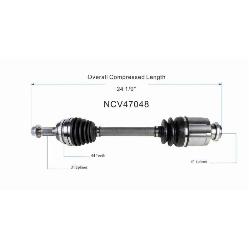 GSP NCV47048 08-15 Mazda CX-9 CV Axle Assembly  - Front Right