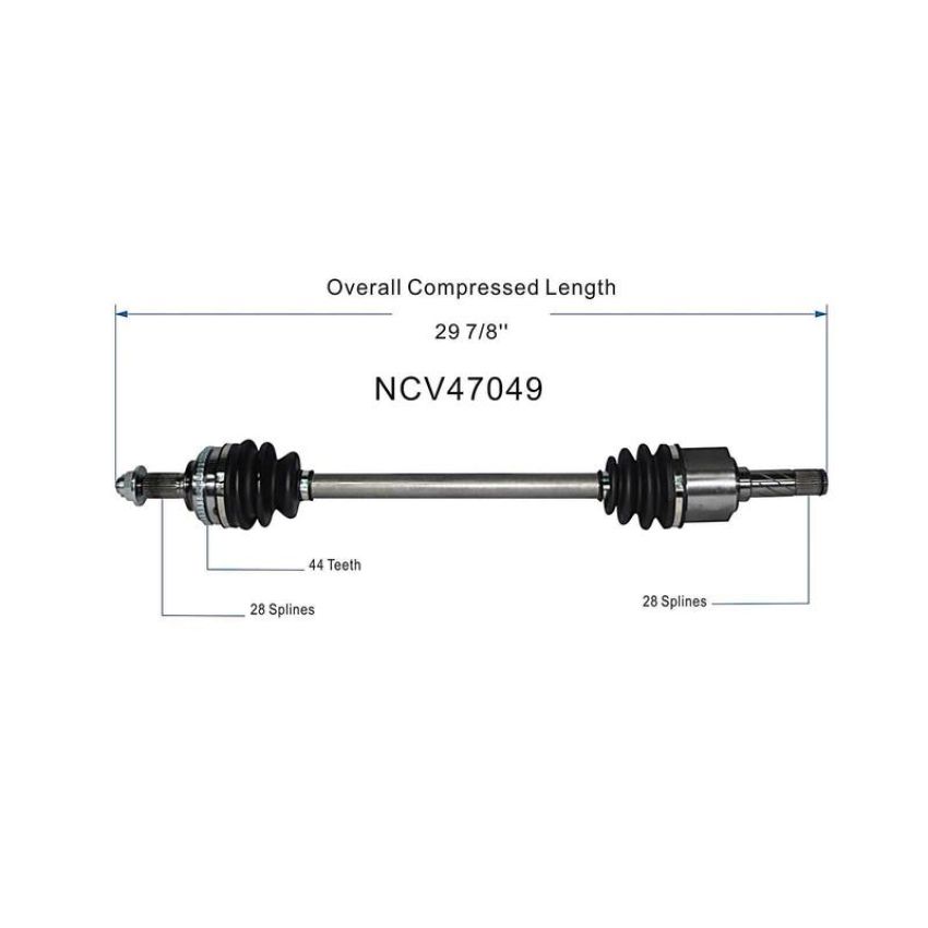 GSP NCV47049 06-15 Mazda MX-5 Miata CV Axle Assembly  - Rear Left