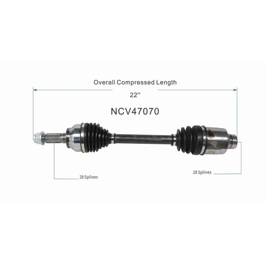 GSP NCV47070 12-13 Mazda 3 (2.0) CV Axle Assembly  - Front Right