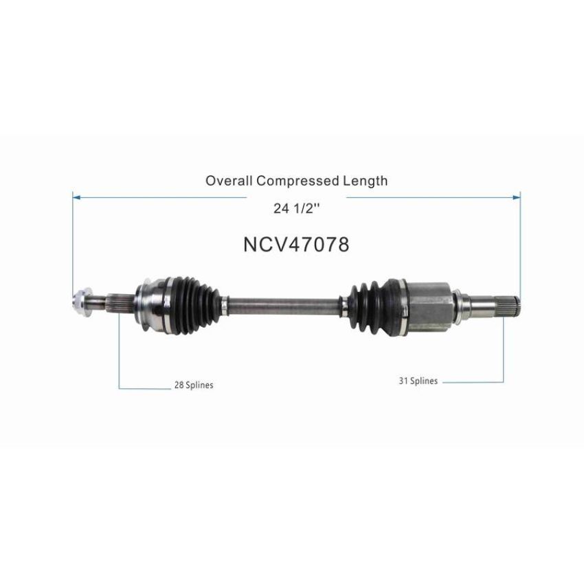 GSP NCV47078 16-21 Mazda CX-3 CV Axle Assembly  - Front Left