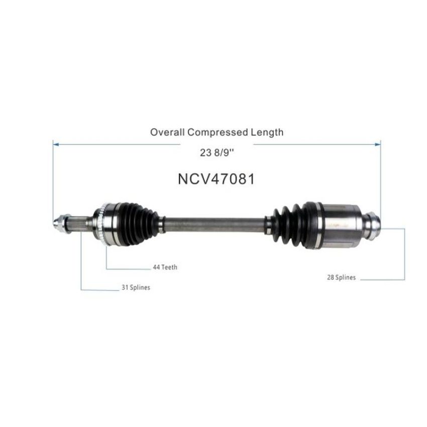 GSP NCV47081 10-12 Mazda CX-7 (2.5) CV Axle Assembly  - Front Right