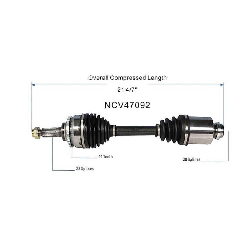 GSP NCV47092 02-06 Mazda MPV CV Axle Assembly  - Front Right
