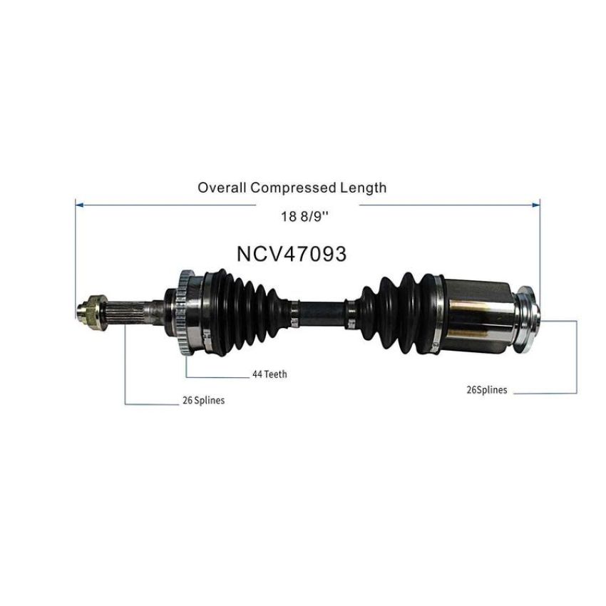 GSP NCV47093 96-98 Mazda MPV CV Axle Assembly  - Front Left