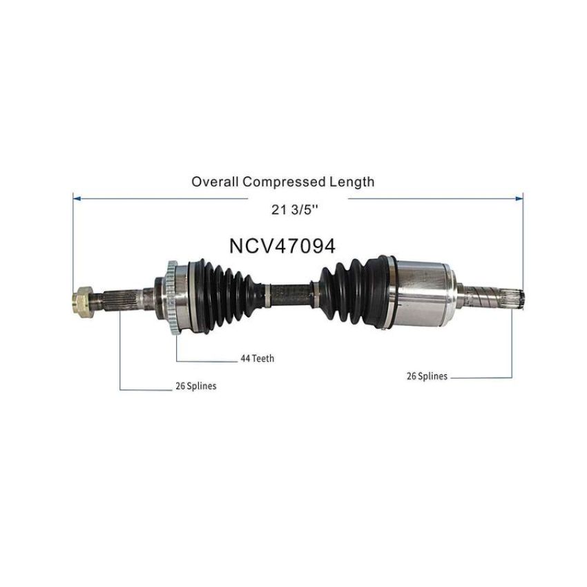 GSP NCV47094 96-98 Mazda MPV CV Axle Assembly  - Front Right