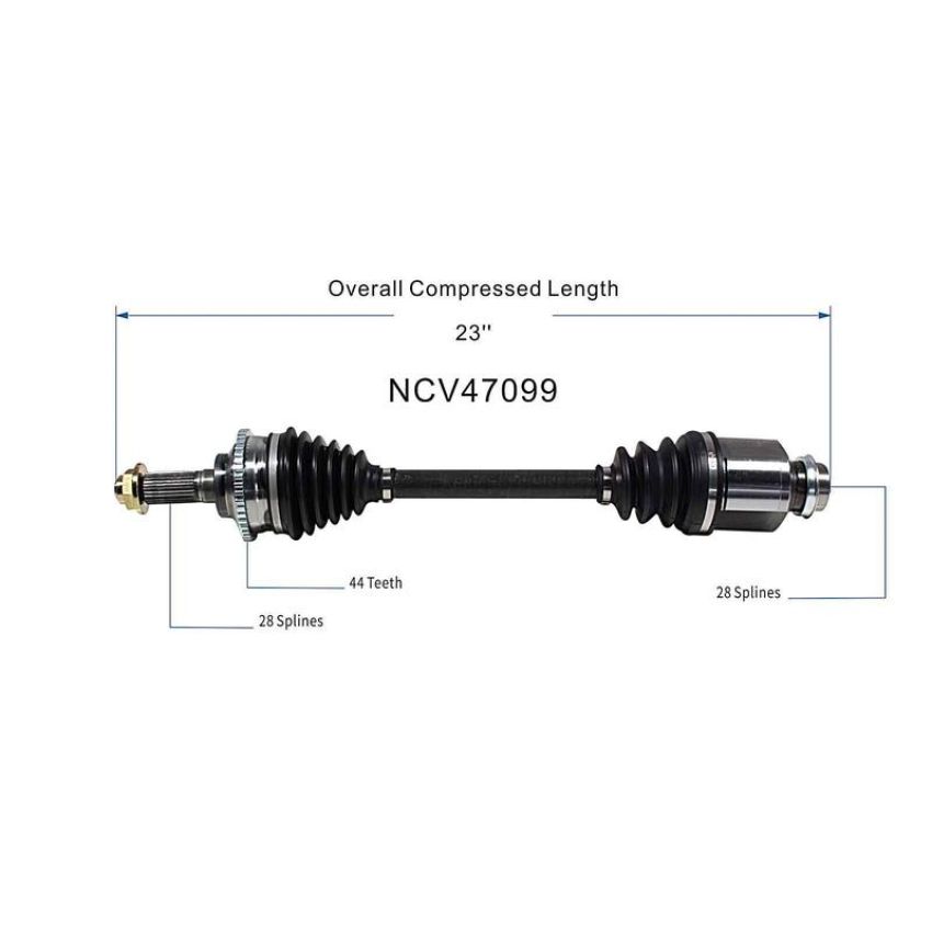 GSP NCV47099 00-01 Mazda MPV CV Axle Assembly  - Front Right