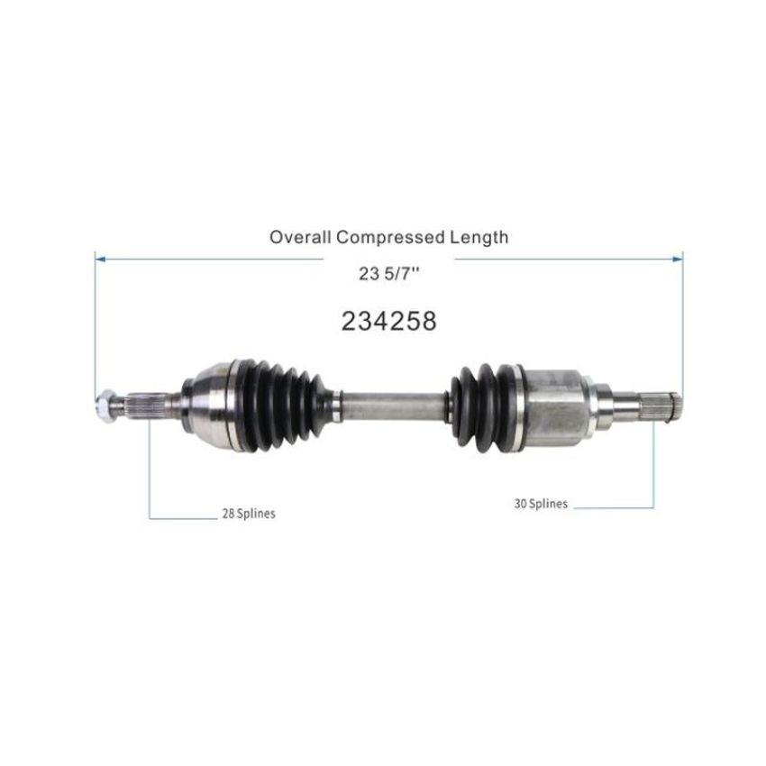 GSP NCV47107 07-09 Mazda 3 (2.3) CV Axle Assembly  - Front Left