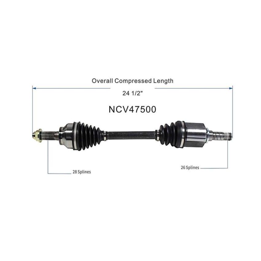 GSP NCV47500 05-09 Mazda 3 (2.0) CV Axle Assembly  - Front Left