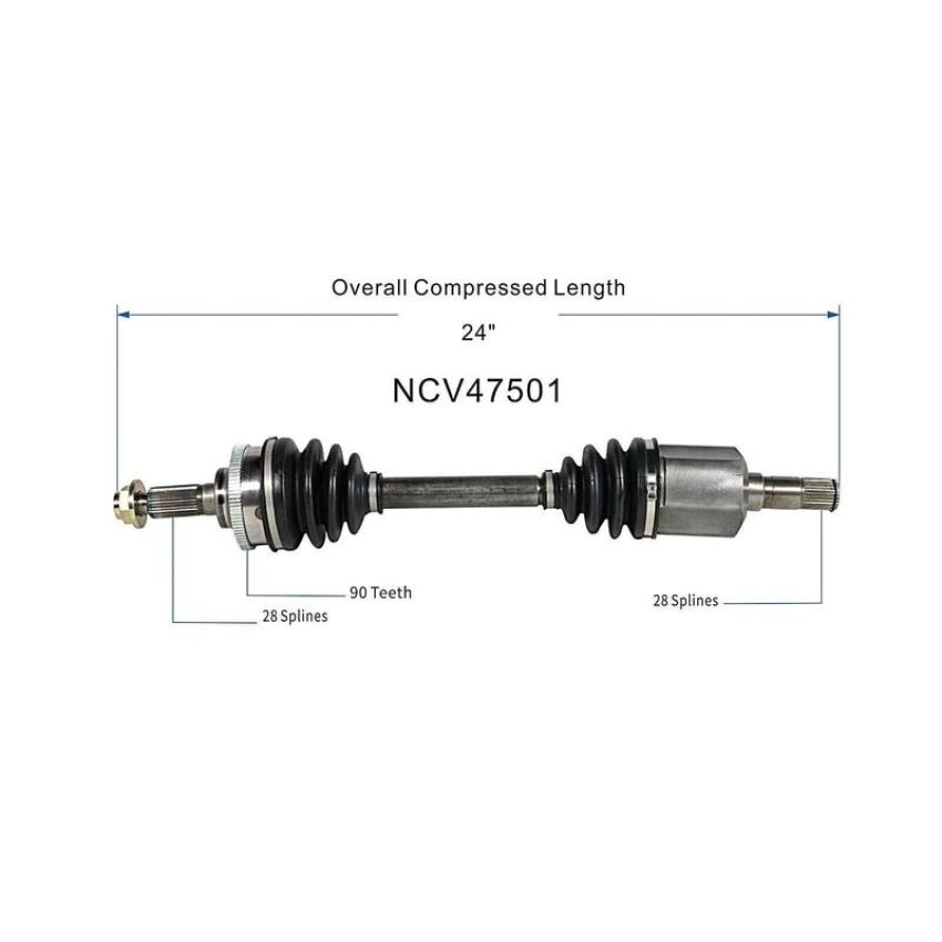 GSP NCV47501 Ford, Mazda CV Axle Assembly  - Front Left