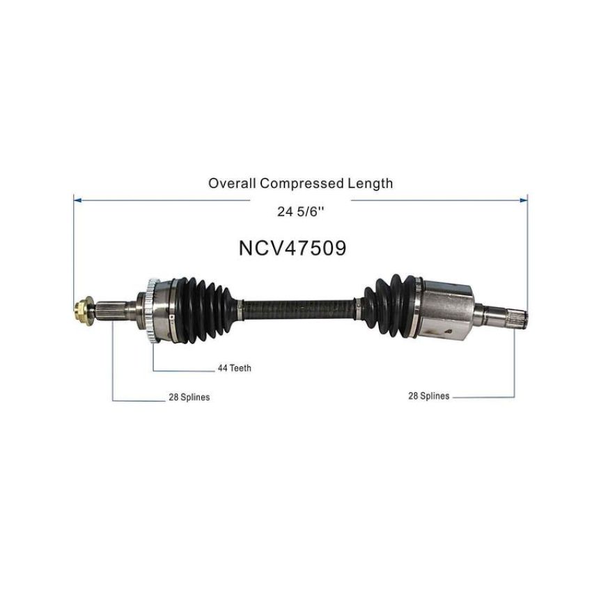 GSP NCV47509 Ford, Mazda CV Axle Assembly  - Front Left