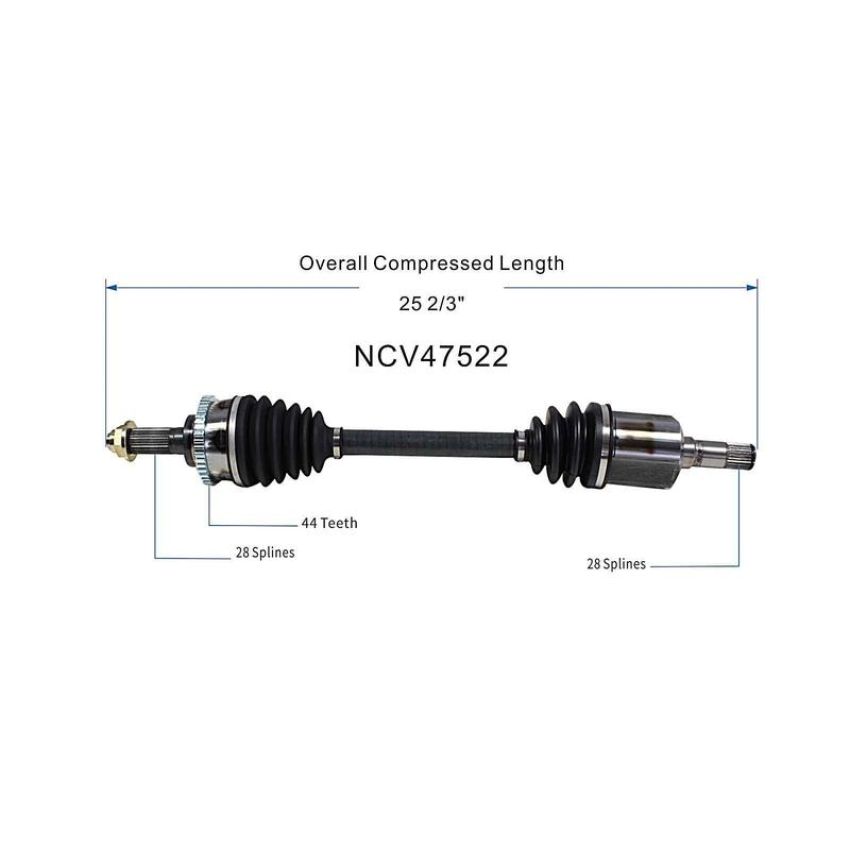 GSP NCV47522 95-02 Mazda Millenia (2.5) CV Axle Assembly  - Front Left