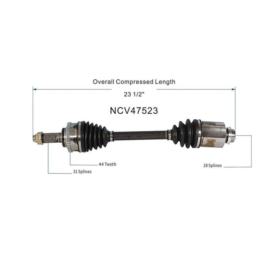 GSP NCV47523 95-02 Mazda Millenia CV Axle Assembly  - Front Right
