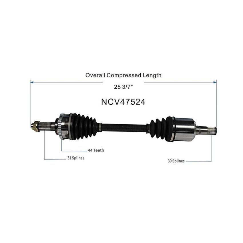 GSP NCV47524 95-02 Mazda Millenia (2.3) CV Axle Assembly  - Front Left