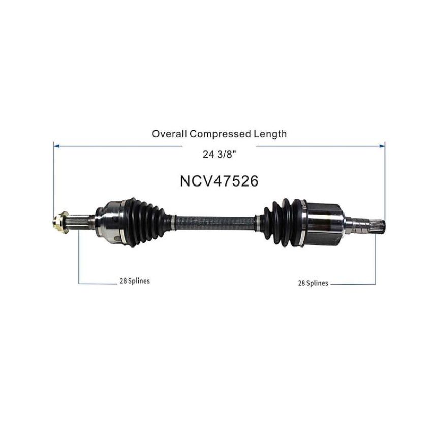 GSP NCV47526 Mazda (2.3) CV Axle Assembly  - Front Left