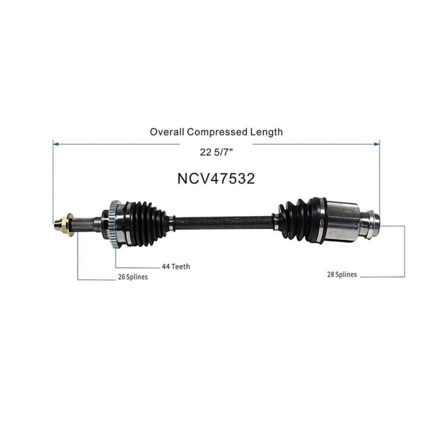 GSP NCV47532 Mazda (1.5, 1.6) CV Axle Assembly  - Front Right
