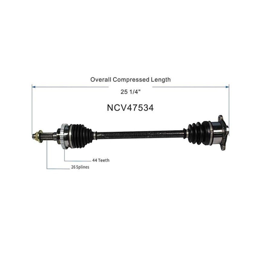 GSP NCV47534 90-93 Mazda Miata CV Axle Assembly  - Rear
