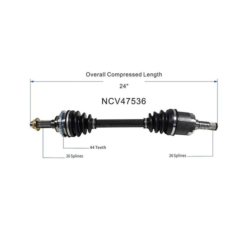 GSP NCV47536 Mazda (1.6, 1.8, 2.0) CV Axle Assembly  - Front Left