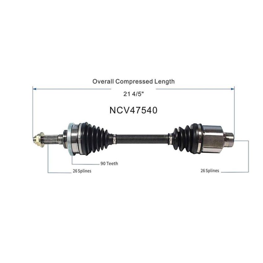GSP NCV47540 Ford, Mazda CV Axle Assembly  - Front Right
