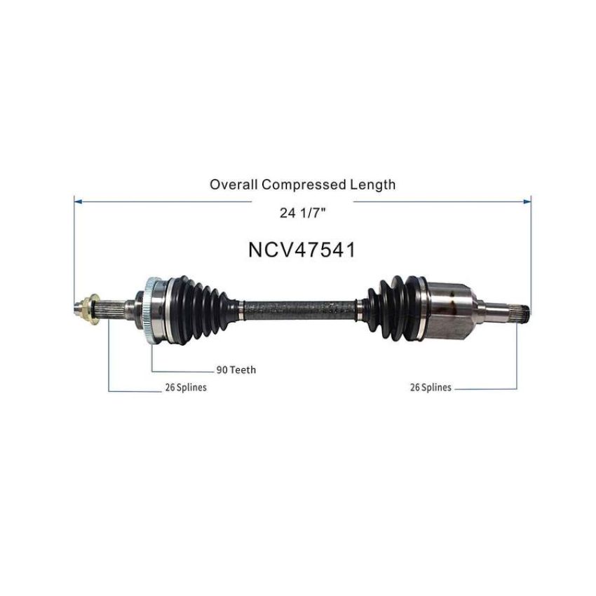 GSP NCV47541 Ford, Mazda CV Axle Assembly  - Front Left