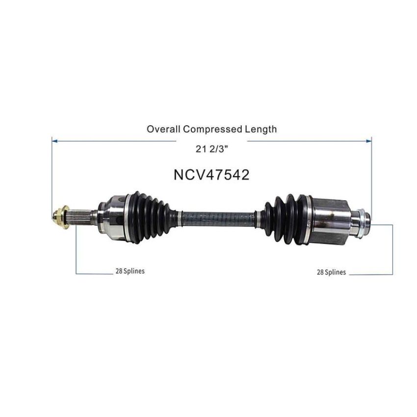 GSP NCV47542 Mazda (2.0, 2.3, 2.5) CV Axle Assembly  - Front Right