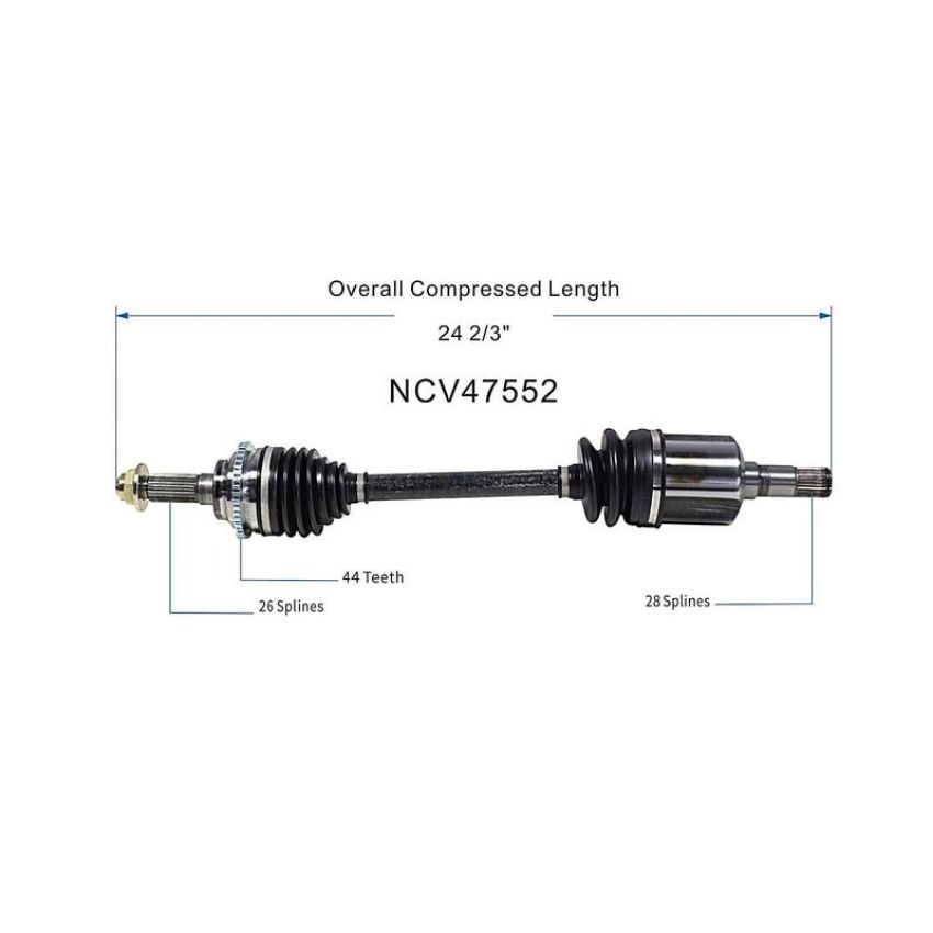 GSP NCV47552 Mazda (2.0) CV Axle Assembly  - Front Left