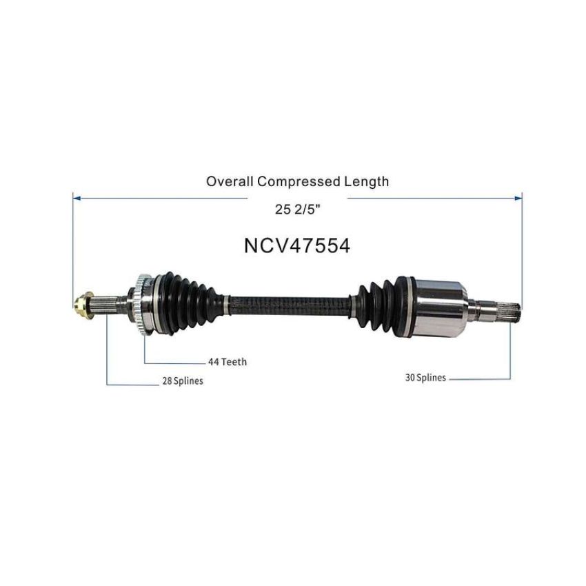 GSP NCV47554 95-00 Mazda Millenia (2.3) CV Axle Assembly  - Front Left